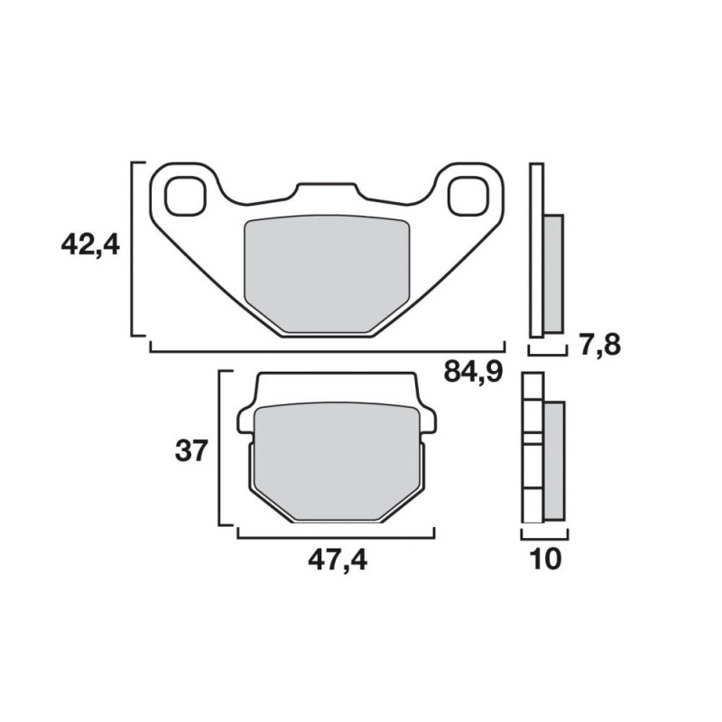 BREMBO PLAQUETTE POUR TRANSALP/VFR750/CB900/VT600 SHADOW  HO11/M2 SCOOT