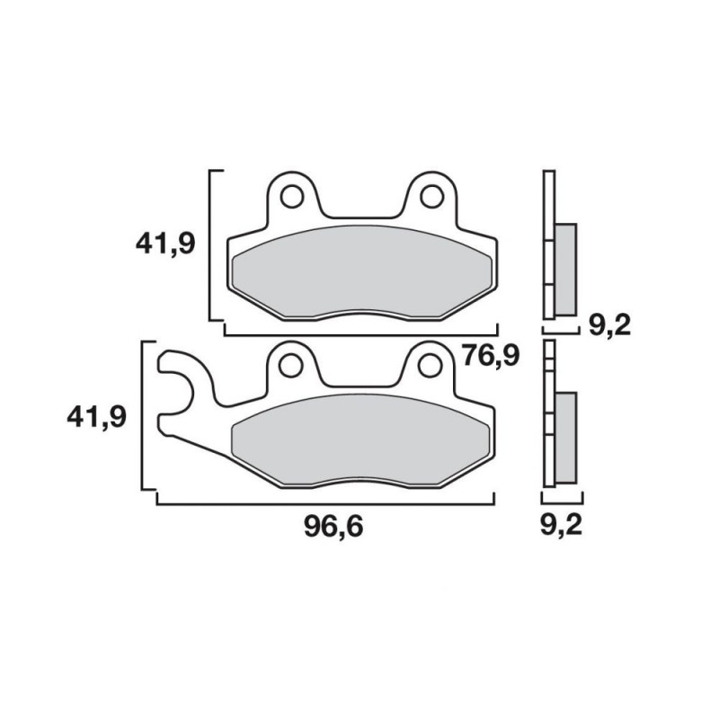 BREMBO PLAQUETTE SINTER ARRIERE X8R/AV FES 250 FORESIGHT