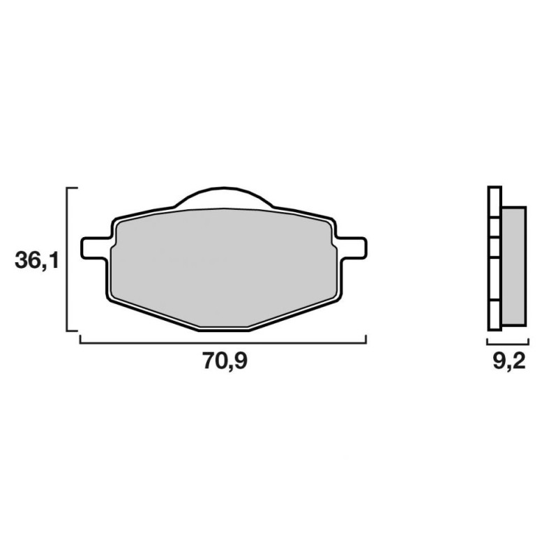 BREMBO PLAQUETTE SCOOT SINTER HONDA CR125/250 AVANT