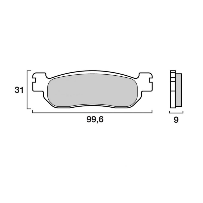 BREMBO PLAQUETTE SINTER MBK /400 SKYLINER 04-/YAM MAJESTY