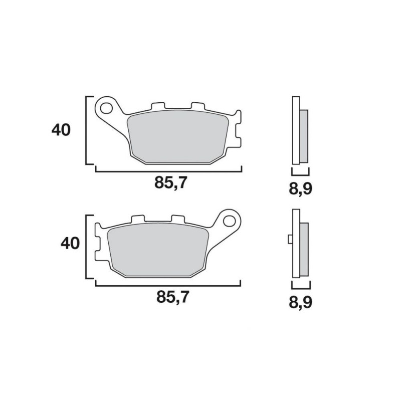 BREMBO PLAQUETTE SINTER ARRIERE YAMAHA XP T MAX 02/XJR 1300 01/02
