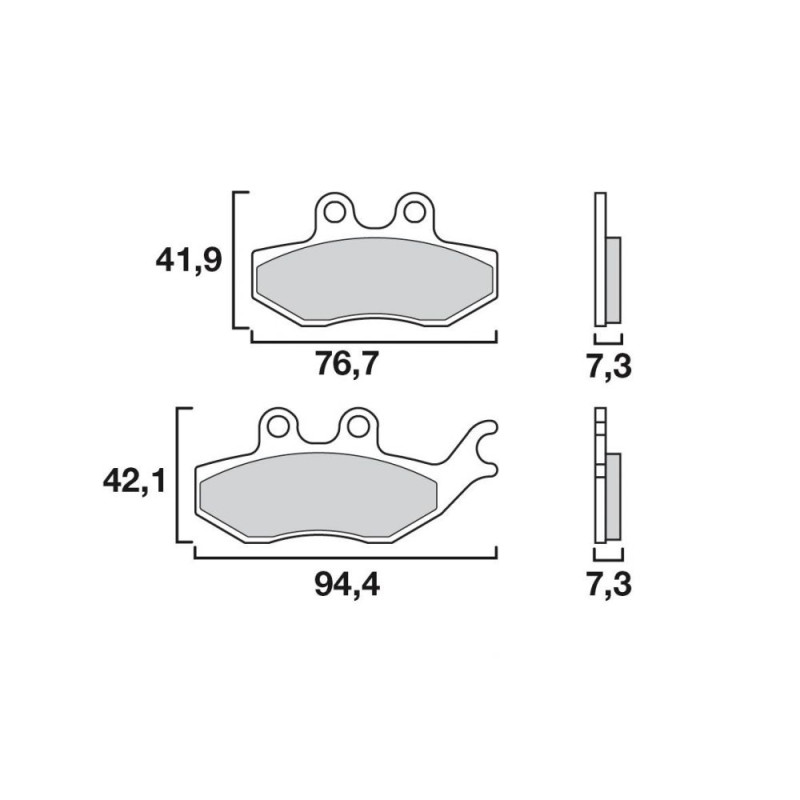 BREMBO PLAQUETTE SINTER AR HONDA NSS 250 00-
