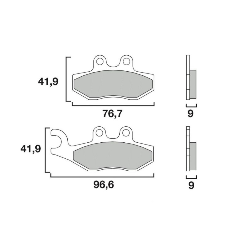 BREMBO PLAQUETTE SCOOT SINTER HONDA CR125/250
