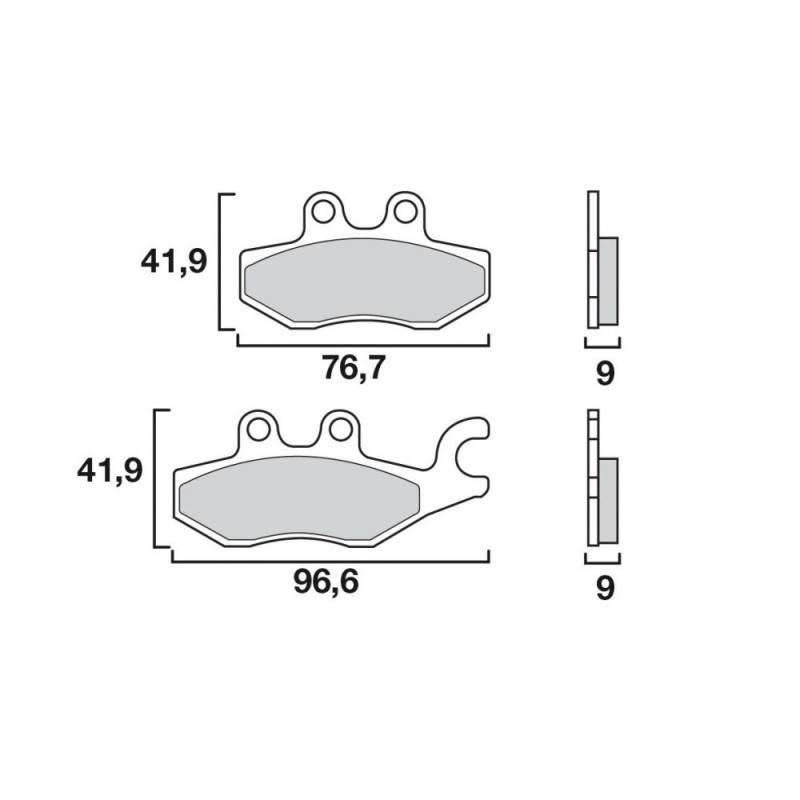 BREMBO PLAQUETTE SCOOT SINTER SUZ 05/06/AR TMAX 04-09