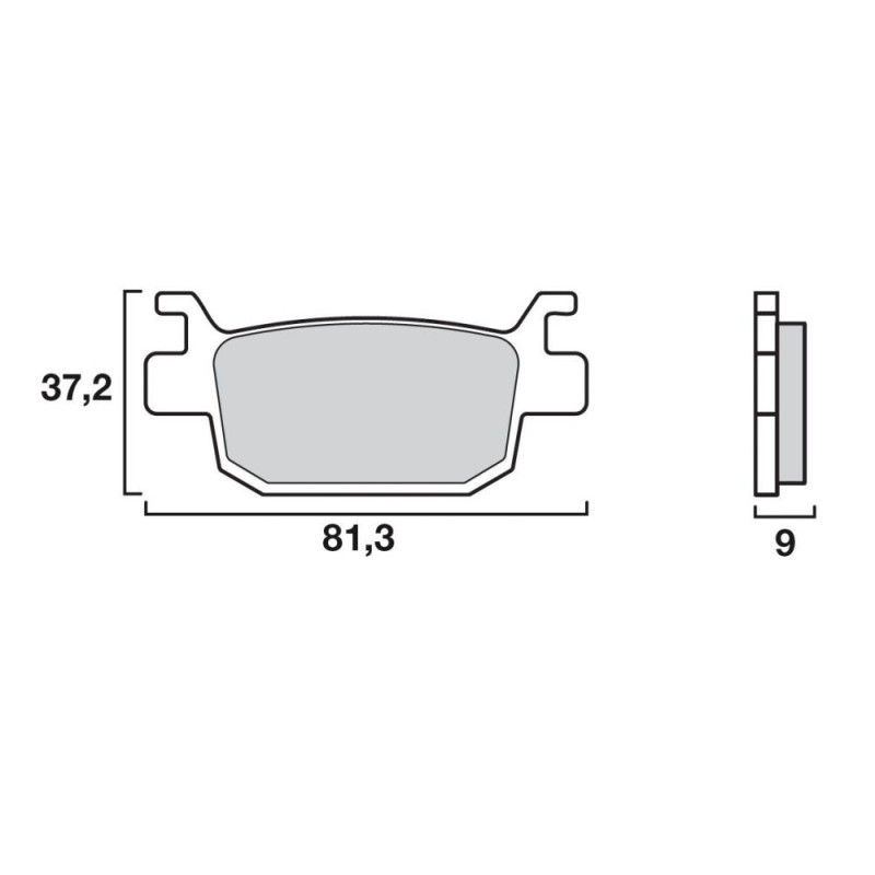 BREMBO PLAQUETTE SCOOT SINTER HONDA WING 125 07-/SUZ 125 BURGMAN 07