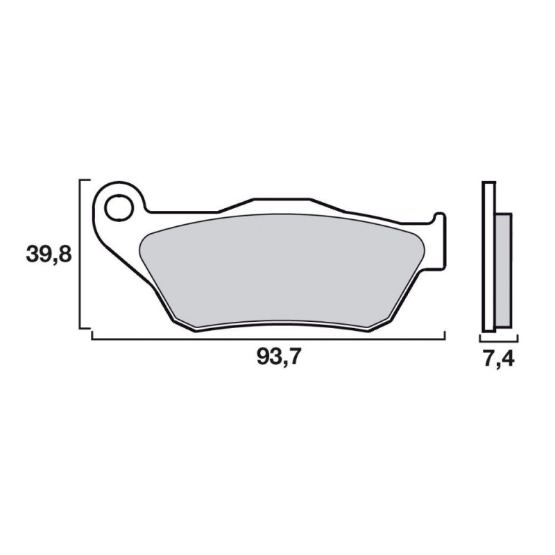 BREMBO PLAQUETTE SINTER  SCOOT AR HONDA 250 FORZA  06-/250 NSS