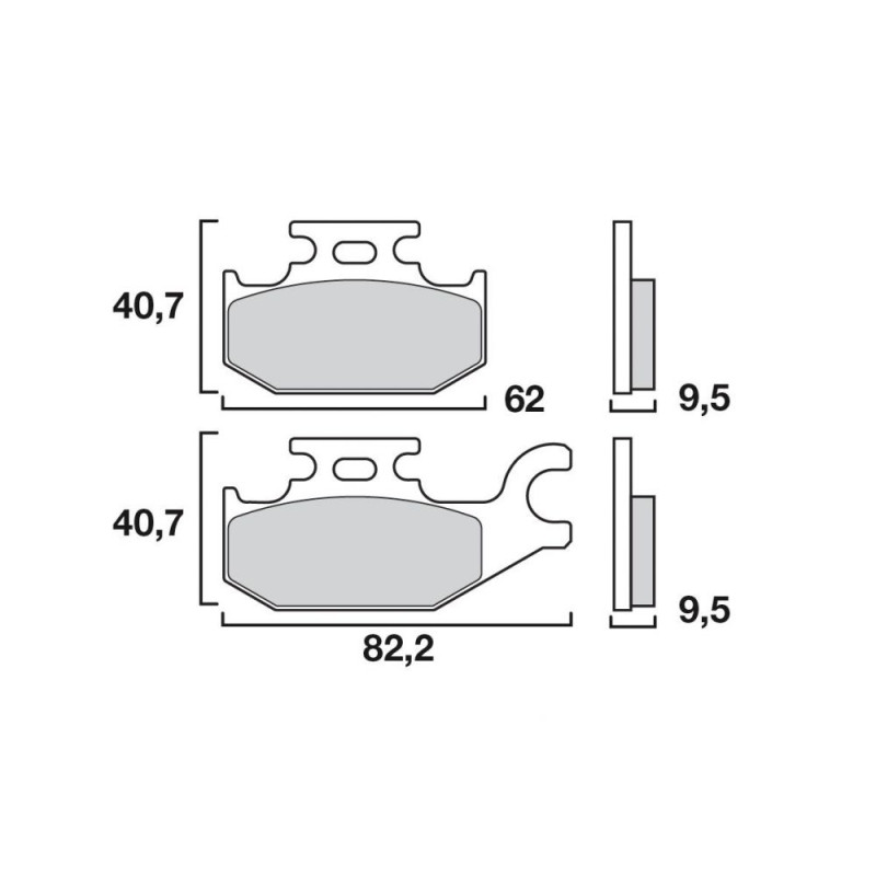 BREMBO PLAQUETTE SINTER SYM 125/250GTS 07/08 AR/SYM 125GTS 07/0