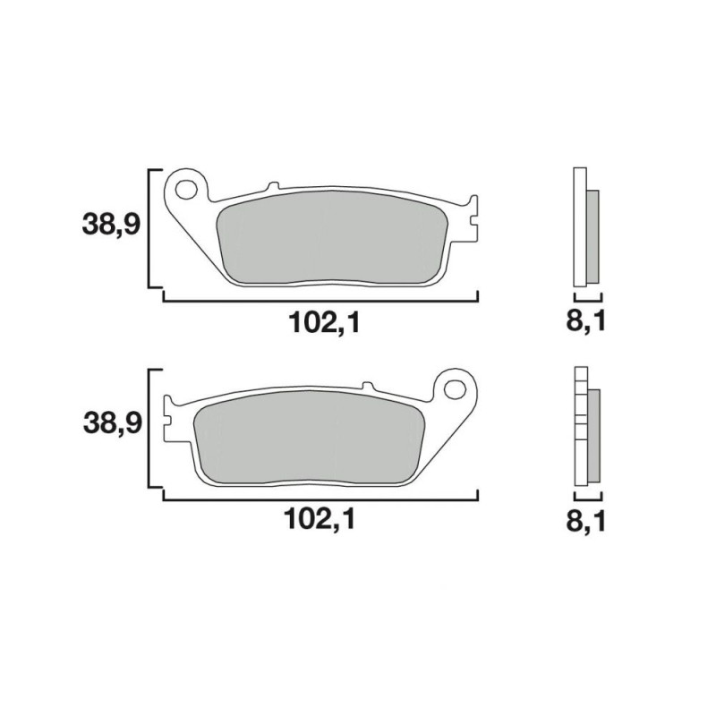 BREMBO PLAQUETTE AV YAMAHA 400 MAJESTY 04- 500 TMAX 01/03