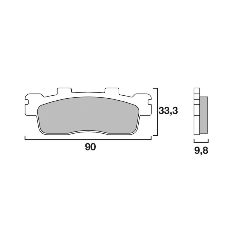 BREMBO PLAQUETTE AV+ARRIERE KYMCO 50/125 NEXXON 08-  150 STRAIGHT 08-