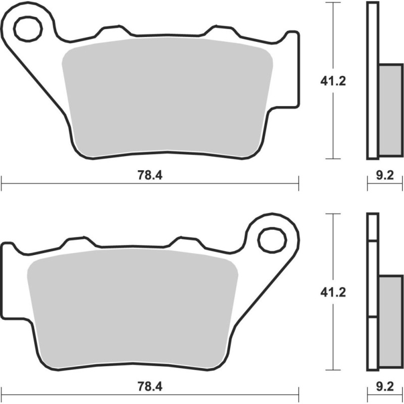 BREMBO PLAQUETTE AR HONDA CB500 97-/NX650   MX1