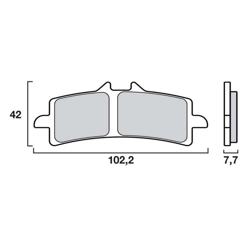 BREMBO PLAQUETTE PANIGALE/GSXR600-750 L1-L2/GSXR1000 L2   BB30