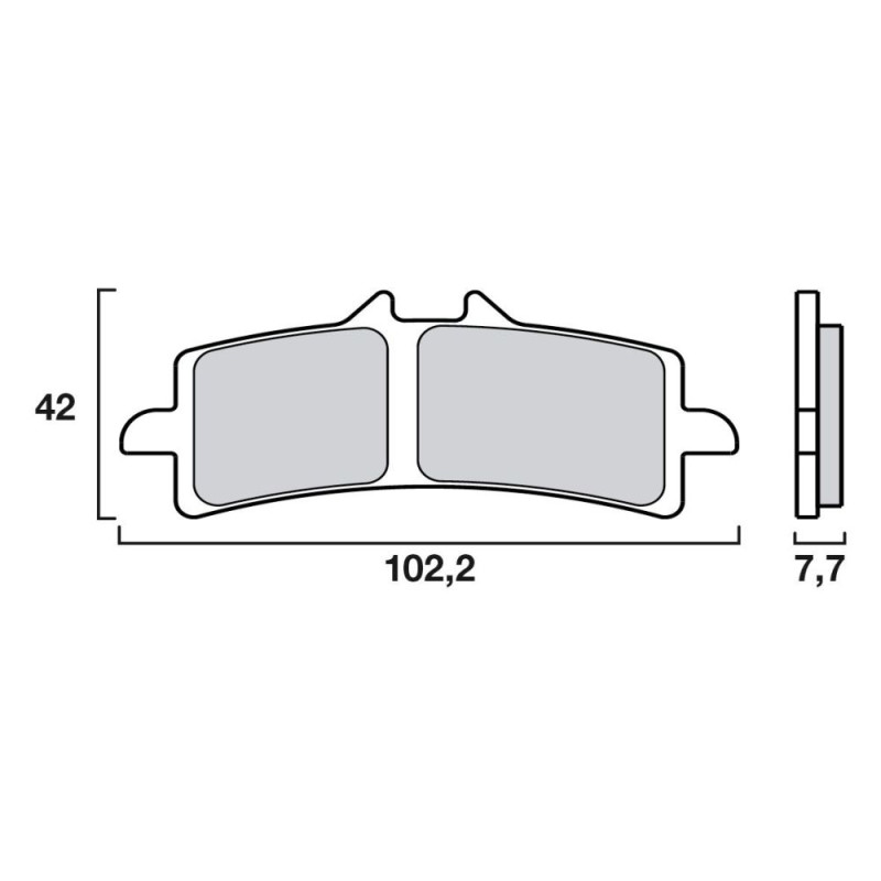 BREMBO PLAQUETTE PANIGALE/GSXR600-750 L1-L2/GSXR1000 L2   BB30