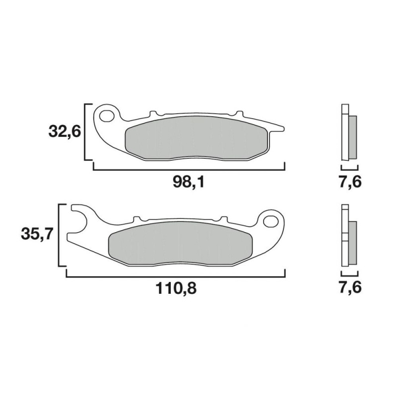 BREMBO PLAQUETTE GRIMECA GILERA/MORINI   GR02