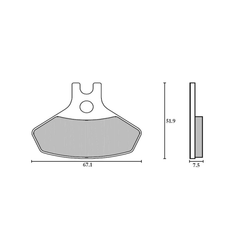 BREMBO PLAQUETTE ARRIERE BETA 80 RV 08-/ AVANT CAN AM 450 DS 08-