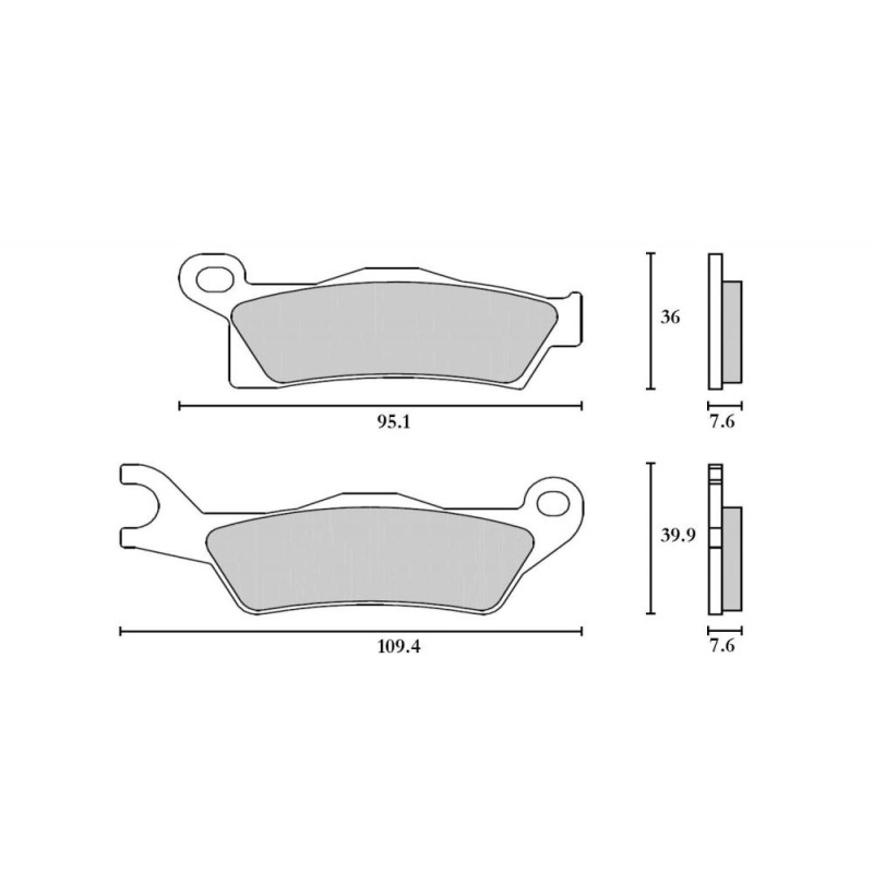 BREMBO PLAQUETTE AR CAN-AM 450 DS 2008-12