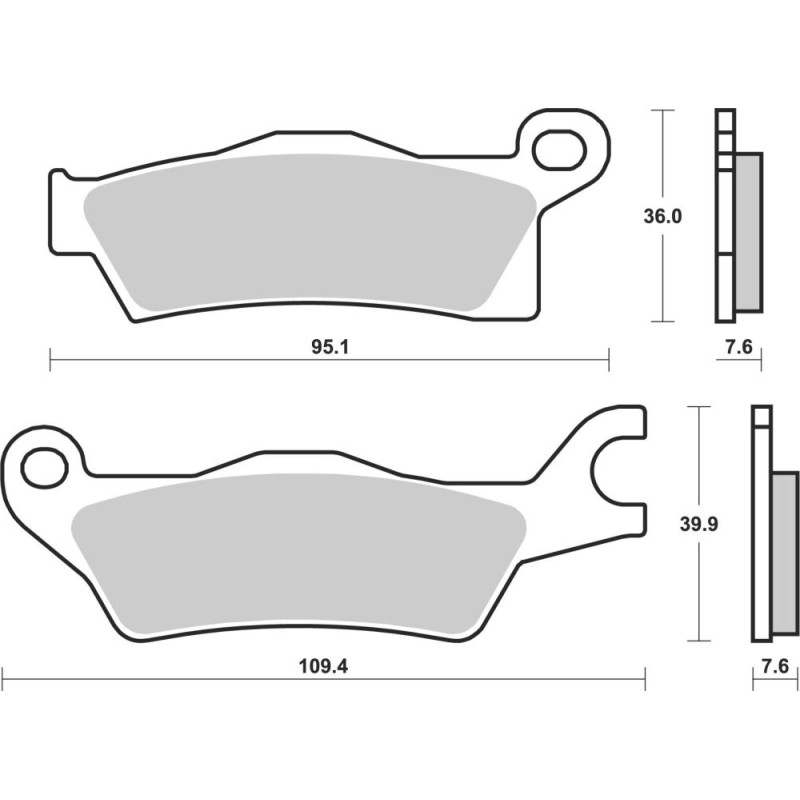 BREMBO PLAQUETTE AVANT DROITE CAN-AM OUTLANDER 500-650-800-1000
