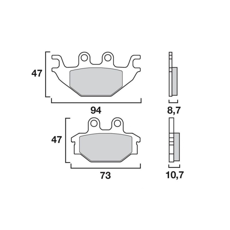 BREMBO PLAQUETTE AV+ AR GAS GAS 98-   GA02