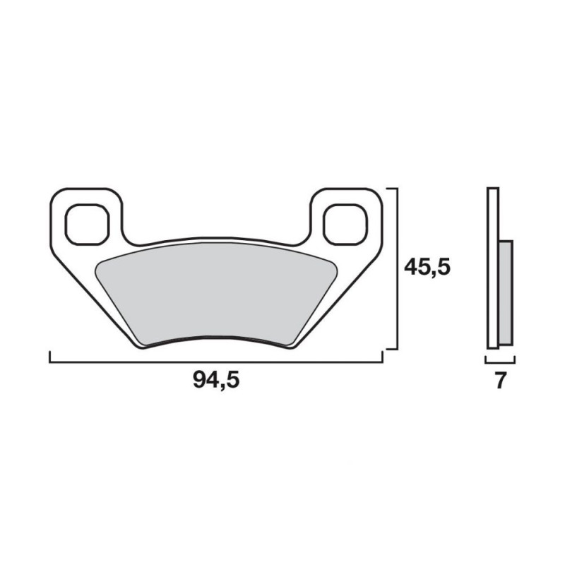 BREMBO PLAQUETTE AV CROSS KYMCO QUAD KXR250  KY04/MX5