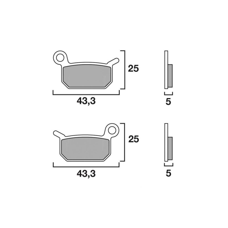 BREMBO PLAQUETTE AVANT RAC KTM 65 SX/AVANT+AR KTM SX 85  KT03/MX5