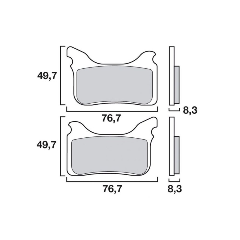 BREMBO PLAQUETTE AVANT APRILIA SXV450/550 06-/650 PEGASO FACTORY 07-/