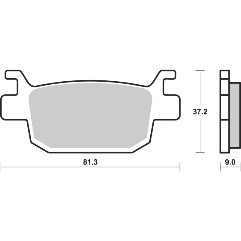 BREMBO PLAQUETTE ARRIERE BENELLI 251 BN 15- / 300 BN R/BN S 16-