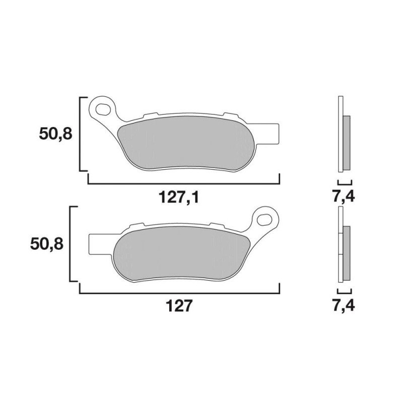 BREMBO PLAQUETTE HARLEY FXRC/FXLR/FXRP  HD07
