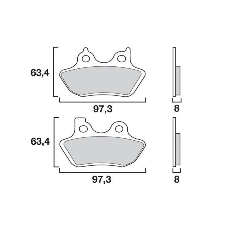 BREMBO PLAQUETTE HARLEY NEW 2006 M2 AVANT