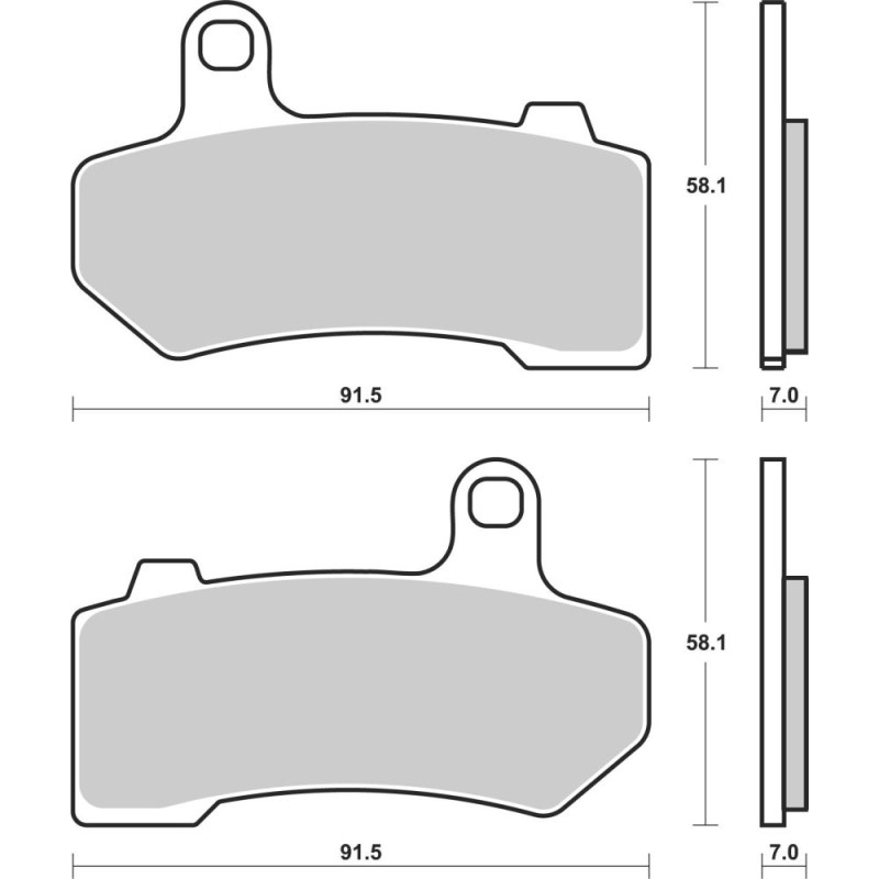 BREMBO PLAQUETTE HARLEY AV V ROAD 1130 2006- SINTER