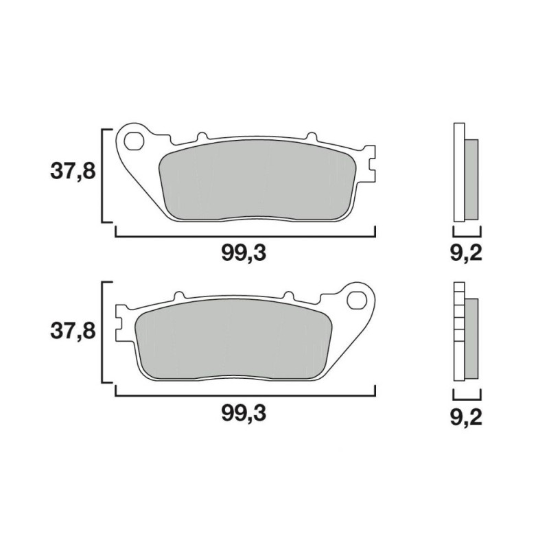 BREMBO PLAQUETTE ORGANIQUES  HONDA CBR 1000 08 AR