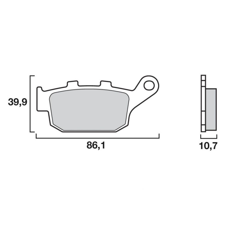 BREMBO PLAQUETTE NX650/XRV650 AR/PEUG SV250 AR   HO26
