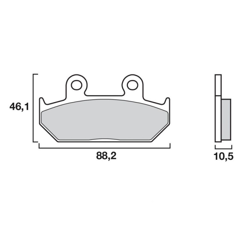BREMBO PLAQUETTE XRV650/XL600TRANSALP  HO23 EPAISSEUR 10,5