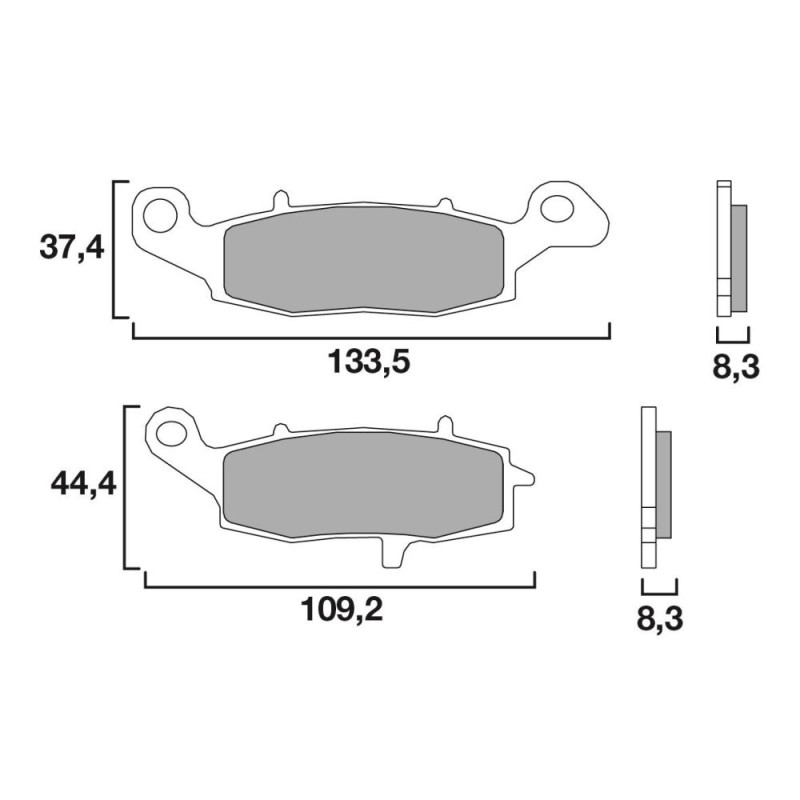 BREMBO PLAQUETTE GSX750 INAZUMA/VN800/ZR1100/VN1500   KA21