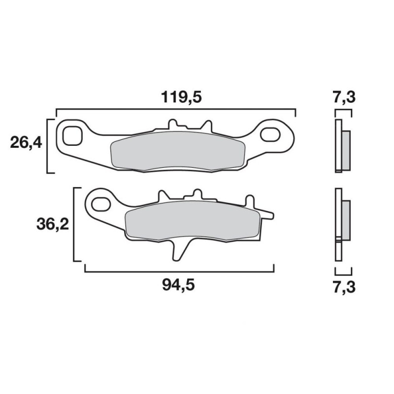 BREMBO PLAQUETTE AR HONDA X4/KAWA ZX7 RR 96-   HO43/M2