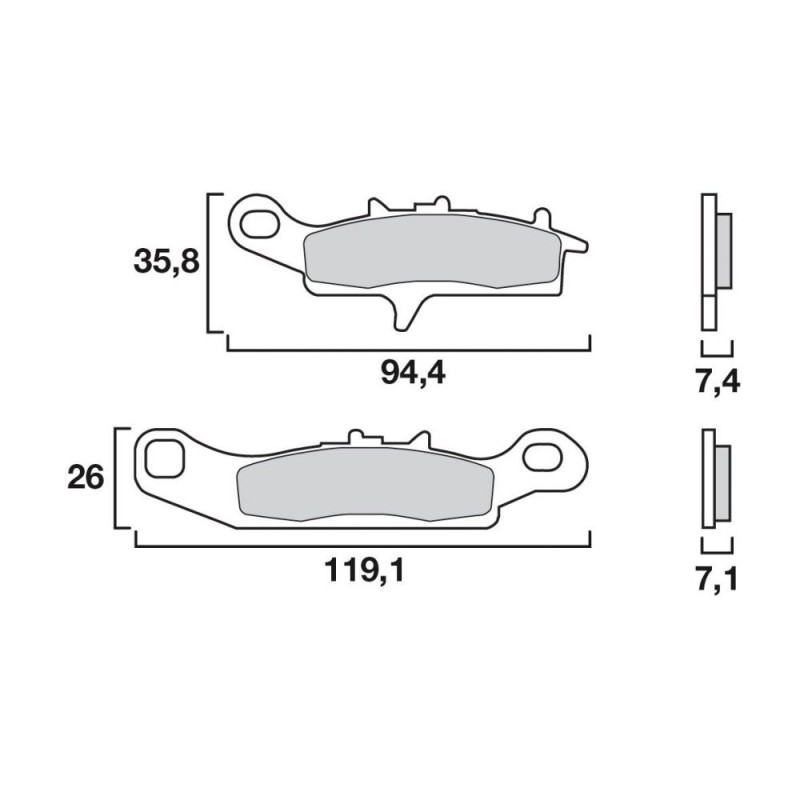 BREMBO PLAQUETTE CROSS AVANT KAWA KX 80 97-  KA24/MX1
