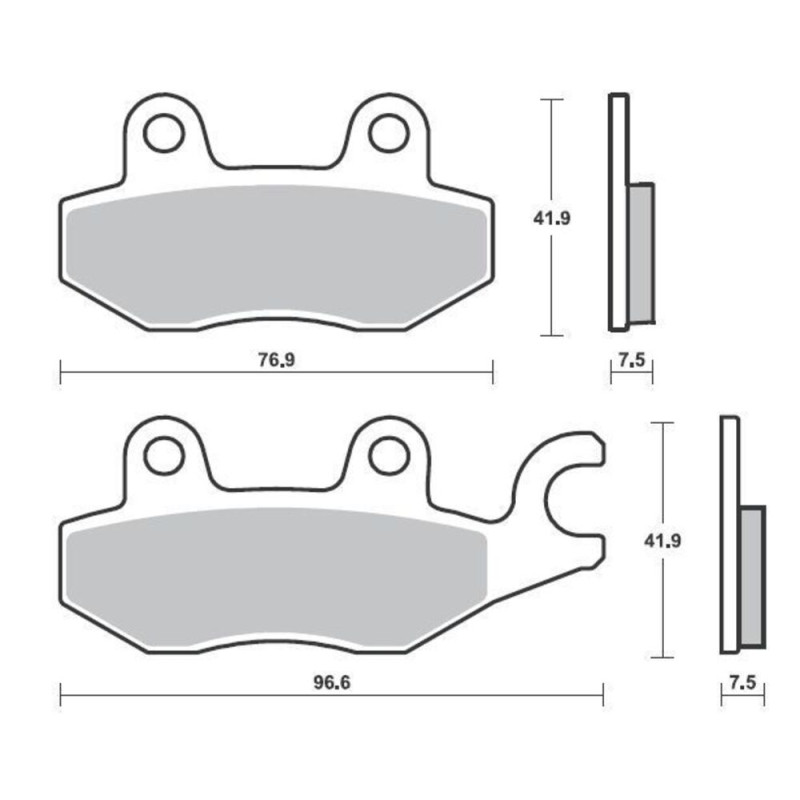 BREMBO PLAQUETTE AVANT SINTER KAWASAKI Z 400 19-