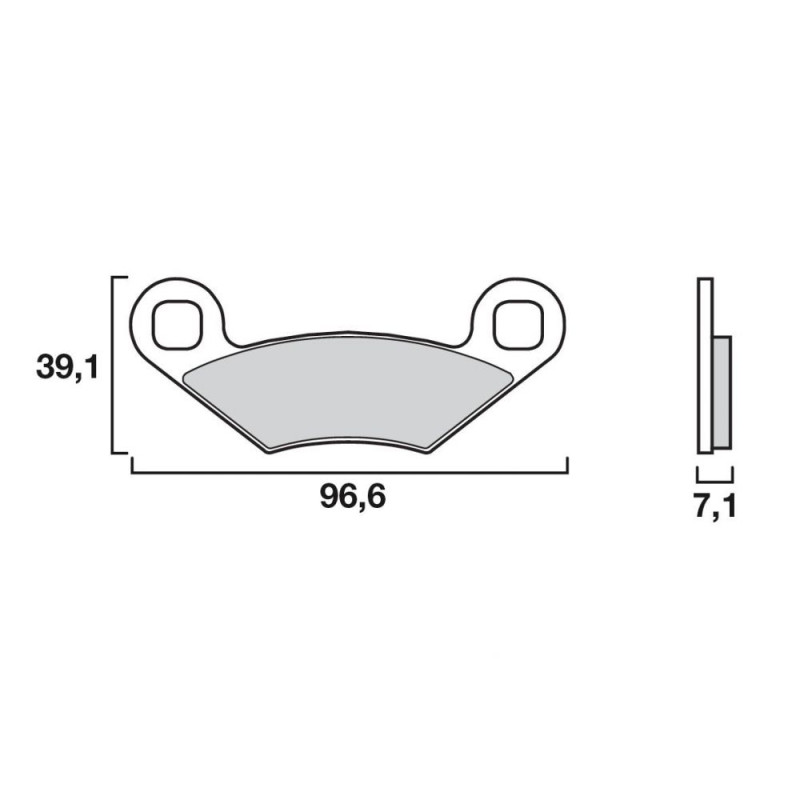 BREMBO PLAQUETTE AV CROSS QUAD POLARIS TRAIL PO01/MX1