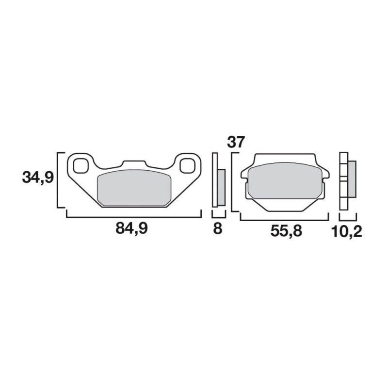 BREMBO PLAQUETTE CROSS MX1  KAWA KXF250/SUZ LT250/5   KS06/MX1