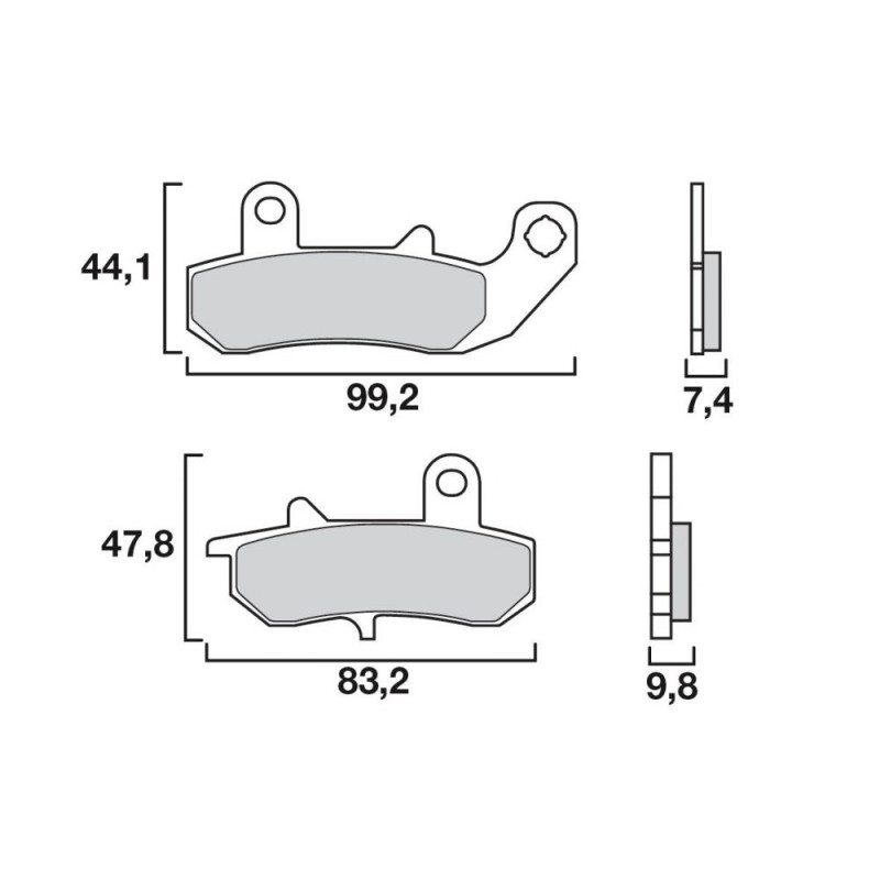 BREMBO PLAQUETTE AR SUZUKI 1800 CR/MR/MR 2 INTRUDER 08-