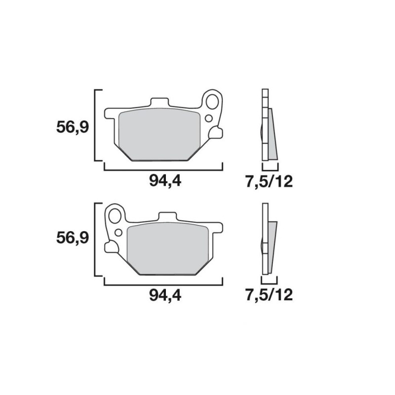 BREMBO PLAQUETTE YAM RD250/350LC (80)   YA09
