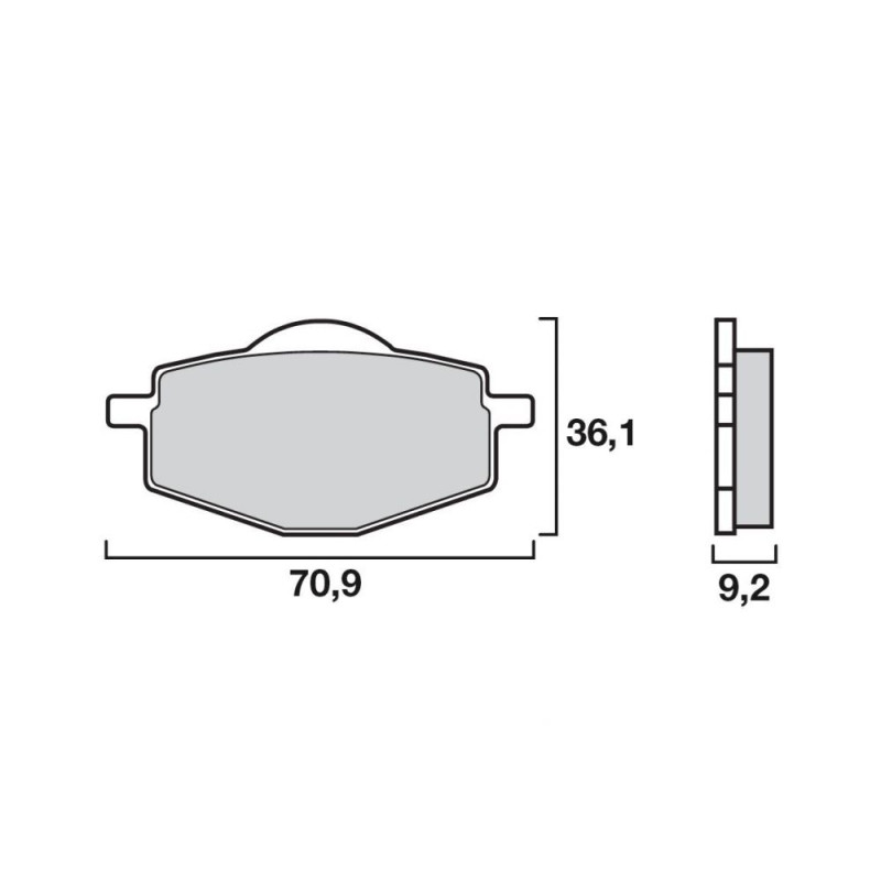 BREMBO PLAQUETTE METAL 250 AR/DT125R AVANT+AR  YA14/MX1