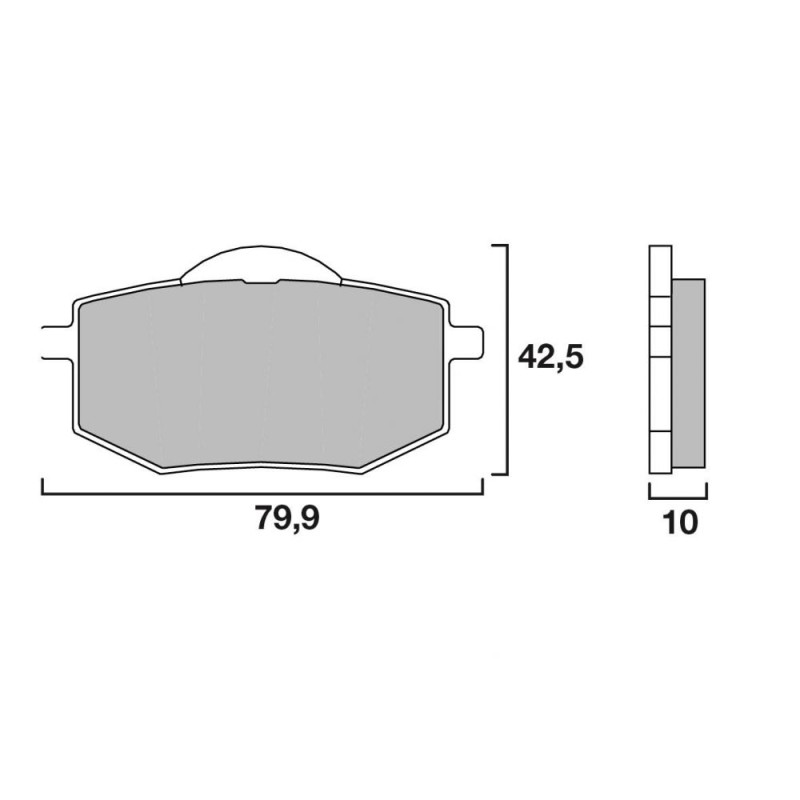 BREMBO PLAQUETTE YAM XT600 88/XT600TEN85   YA17/M2 FD072G1054