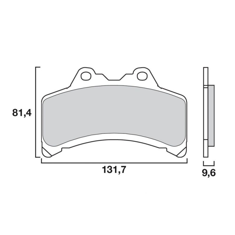 BREMBO PLAQUETTE YAMAHA ARRIERE  TZ 125/250 97- TZR R 250 94-