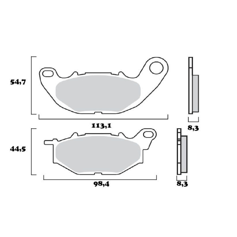 BREMBO PLAQUETTE RACE CROSS QUAD  YAM 700 YFM 07- ARRIERE GAUCHE
