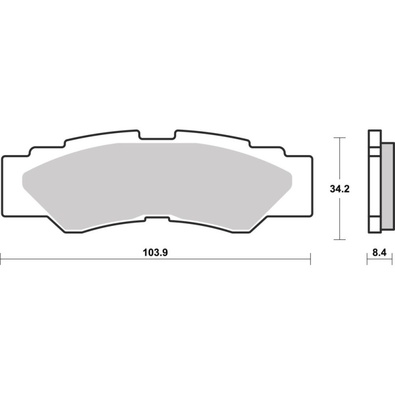 BREMBO PLAQUETTE ARRIERE DROITE YAMAHA WOLVERINE YXE 700/850 20-