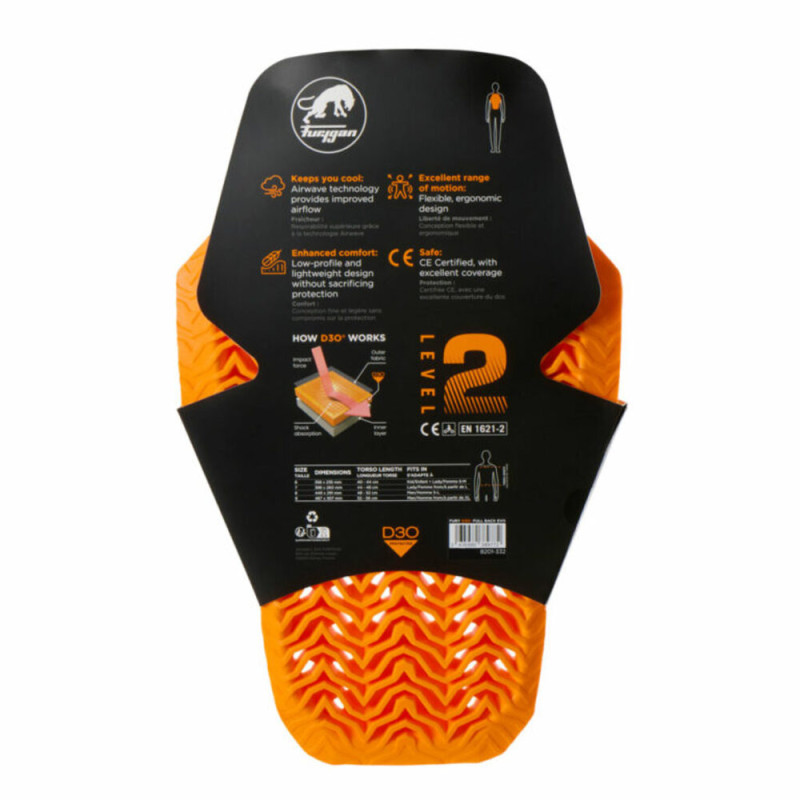 FURYGAN PROTECTIONS FULL BACK FURY D3O® EVO