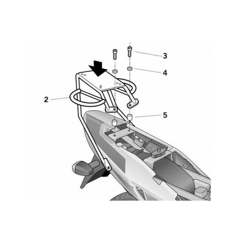 SHAD SUPPORT TOP CASE POUR SUZUKI GS 500 01 '10 (S0GS51ST)