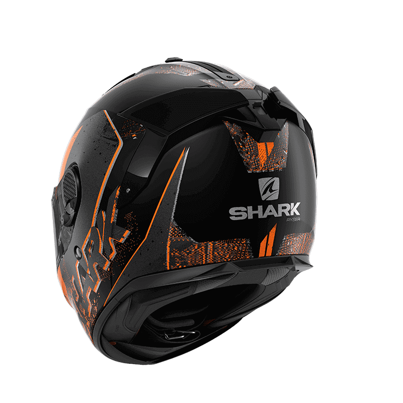 SHARK INTÉGRAL SPARTAN GT RYSER MAT NOIR ORANGE