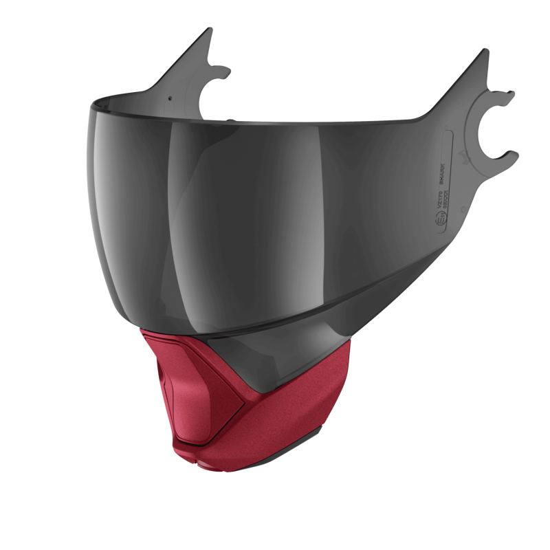 SHARK ÉCRAN ANTIRAYURE ANTIBUÉE ET MENTONNIERE ROUGE MAT POUR EVOJET
