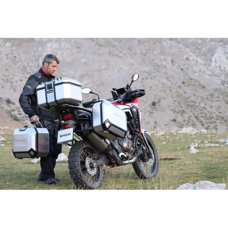 SHAD VALISE DROITE TR36R TERRA ALUMINIUM
