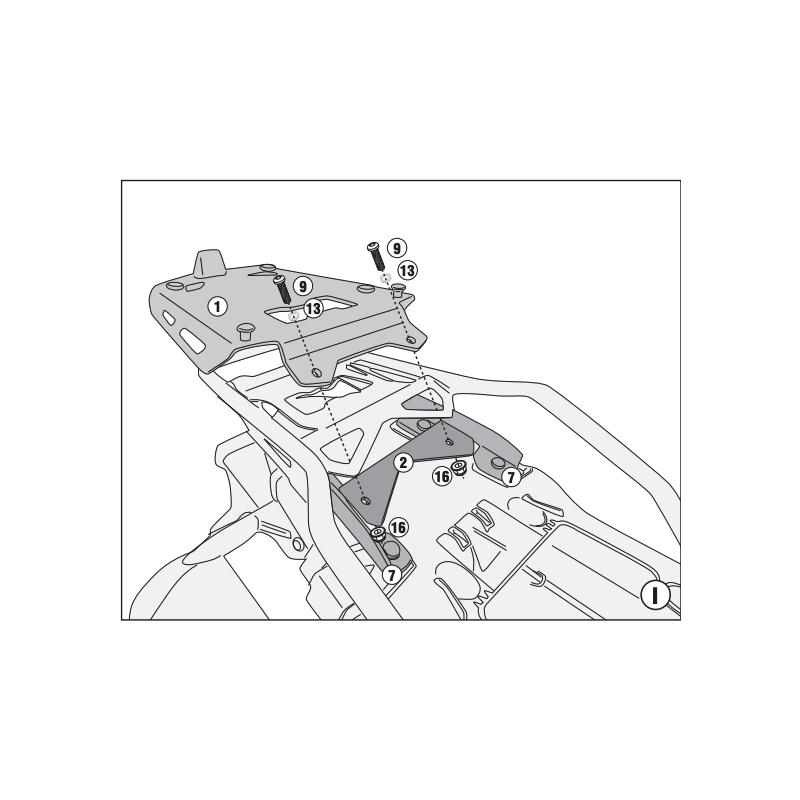 GIVI SUPPORT TOP CASE ALUMINIUM MONOKEY BMW F850GS ADV (SRA5134)